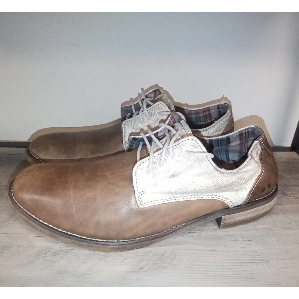 Bed Stu Mens Leather and Canvas Lace Up Shoe Size 11